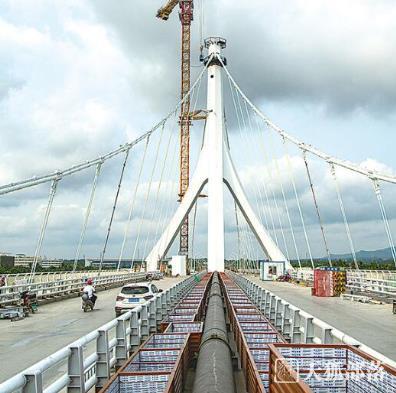 海南省首座悬索桥乐城大桥预计今年6月底通车